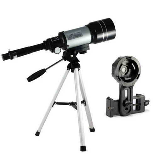 망원경 천체망원경 쌍안경 천체 망원경 고배율 70mm 전문 천문 망원경 하늘과 지구 초보자와 어린이를위한 이중 사용 스타 뷰 문 우주 휴대용 삼각대, 폰 클립 포함