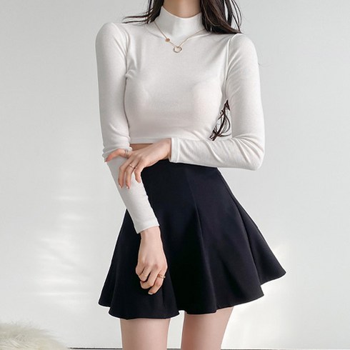 글램디브 밀크디 데일리 플레어 A라인 미니스커트