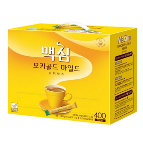 맥심 모카골드 커피믹스 400T, 1박스, 10g, 400개입, 12g