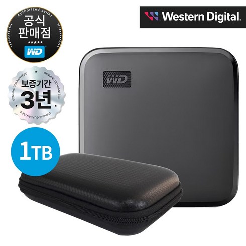wd외장ssd - WD Elements SE Portable 외장SSD (파우치 포함), 1TB