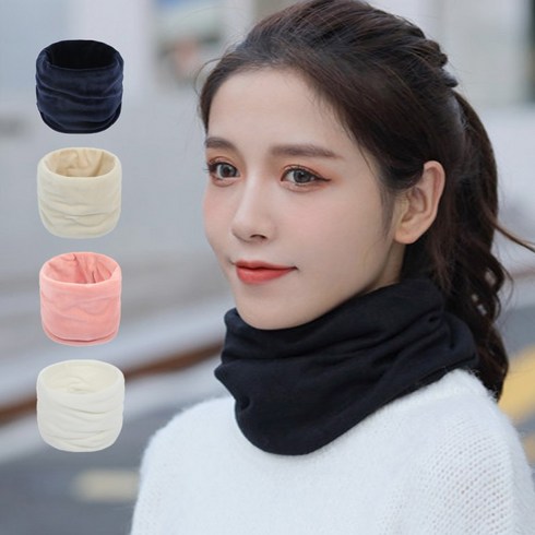 1+1 벨벳 머프워머 골프 워머 목토시 목폴라 머플러 겨울넥워머