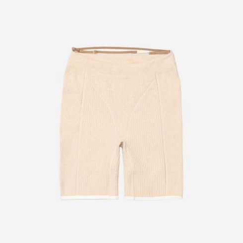 [정품] 나이키 우먼스 x 자크뮈스 립드 바이크 쇼츠 펄 화이트 - 아시아 (W) Nike x Jacquemus Ribbed Bike Shorts Pearl White - Asia