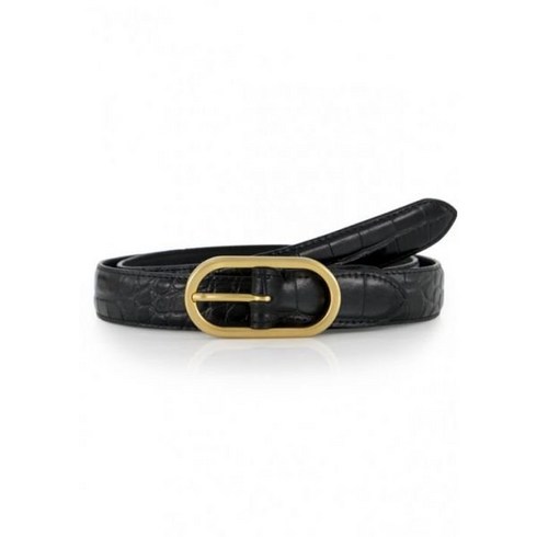 SAVAGE 331 Leather Belt - Black (Croc-Embossed)