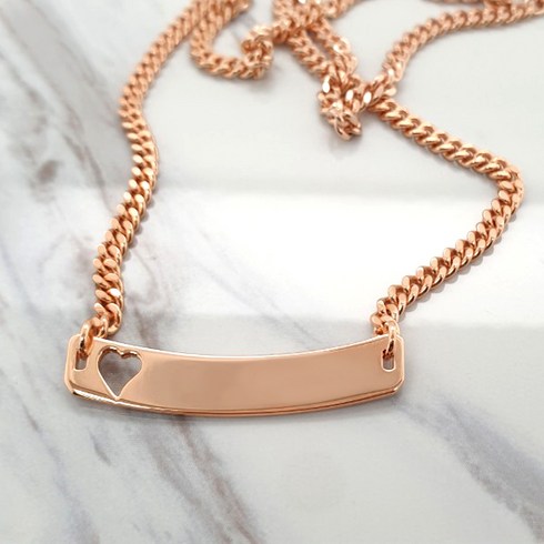 벨로벨라주얼리 하트 180DC 미아방지 실버 목걸이