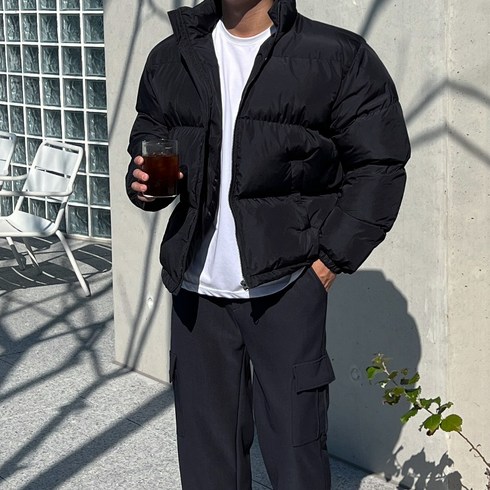 2023년 가성비 최고 웰론숏패딩 - 빵빵 남자 웰론 숏 패딩 점퍼