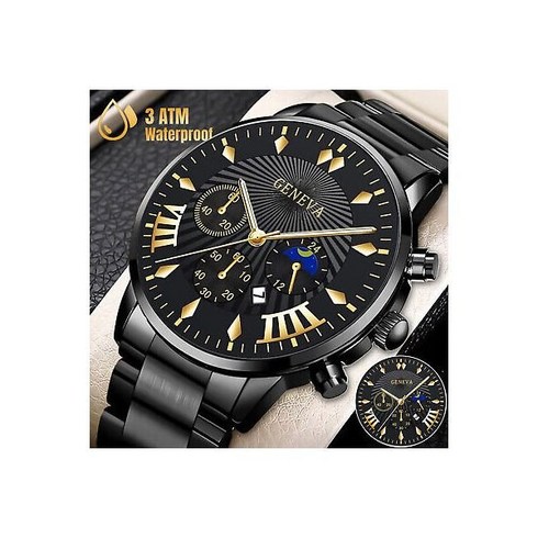 Partsdom Waterproof Men's Watch StainlESS Steel Quartz Classic BusinESS Luxury Wristwatch