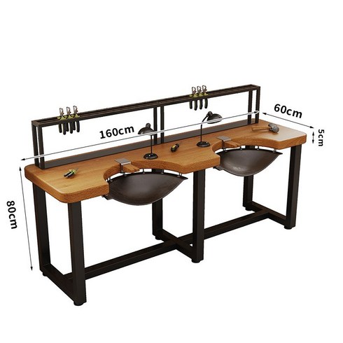 홍대공방 - 공방 테이블 금속 공예 쥬얼리 커플반지 작업대 홍대, 2인용 / 160x60x80