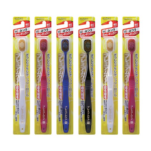 에비스 칫솔 프리미엄케어 보통모 (62) 1개입 6개세트, 6개