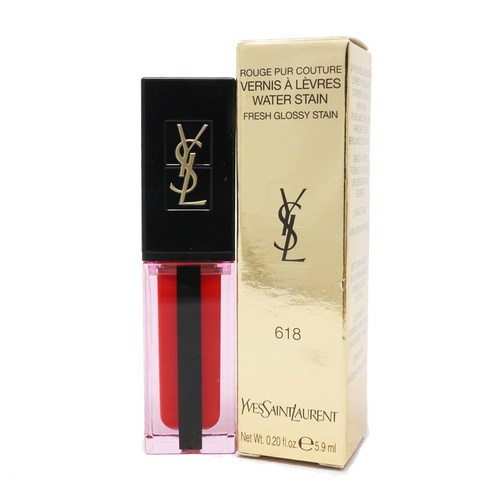 입생로랑 워터스테인 틴트 618호 웻 베밀리온 베르니 아 레브르 틴트 WET VERMILION, 1개, 기본