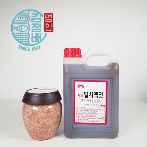 기타 굴다리식품 김정배 명인젓갈 추젓김장세트 3.5kg (멸치액젓 2.5kg 새우추젓 1kg), 없음, 1개