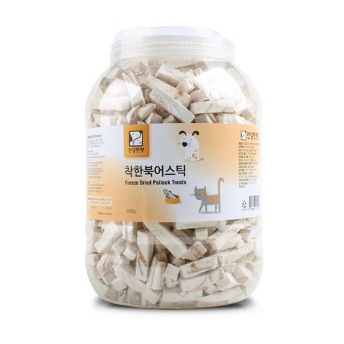 건강한펫 동결건조 북어스틱 대왕통 500g