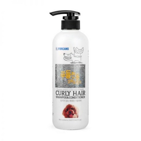 리베온Pet 향 좋은 곱슬 모발 푸들 전용 거품 샴푸 앤 린스 컨디셔너, 550ml, 1팩