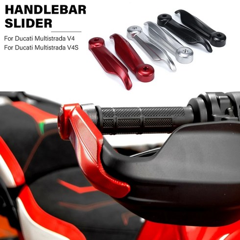 Ducati Multistrada V4 V4 S Multistrada V4S 2021 핸들 바 엔드 보호대 핸드 가드 슬라이더용 핸드 가드 보호, 1)Red