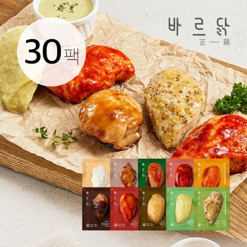 바르닭 소스품은 닭가슴살 양념치킨맛, 100g, 30개