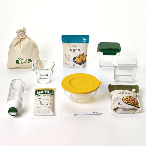 곰표 x 글라스락 콜라보 모음, 3. 계량컵 + 곰표파우치, 1개