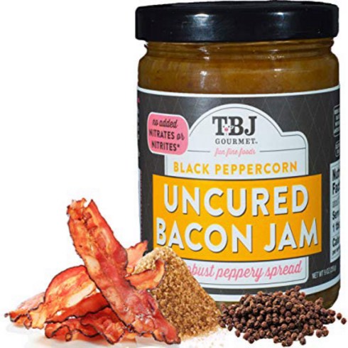 TBJ Gourmet Black Peppercorn Bacon Jam - Original Recipe Bacon Spread - Uses Real Bacon & Black Pepp, 1개