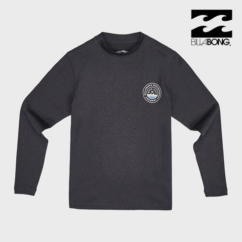 빌라봉 [공식] 키즈 서클 월 루즈핏 래쉬가드 DARK GREY HEATHER