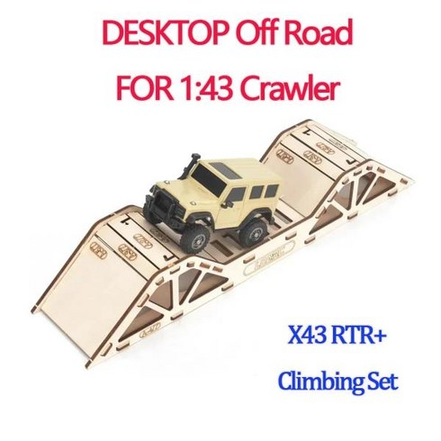 LDARC X43 - LDARC X43 1/43 크롤러 RC 자동차 풀 타임 4WD 리모컨 미니 클라이밍 차량 장난감 데스크톱 오프 로더 및 부품, 09 RTR Grey