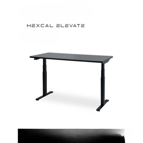 Hexcal Elevate 고급 전문 리프트 테이블 - 덴마크 Linak 오리지널 모터 - E0 등급 친환경 테이블 보드, 부속품 범용 휠 검은색, 1개