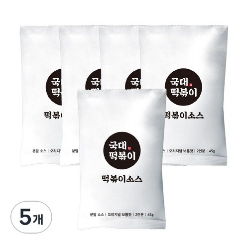 바로그집떡볶이소스 - 국대떡볶이 떡볶이소스 분말 오리지널 보통맛, 5개, 45g