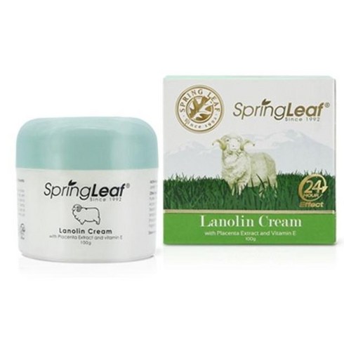 Spring Leaf Lanolin Cream 스프링리프 라놀린 크림 양태반 비타민E 함유 100g 3팩, 3개