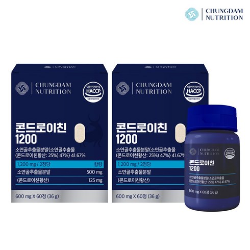 청담뉴트리션 콘드로이친 1200 600mg, 60정, 2개