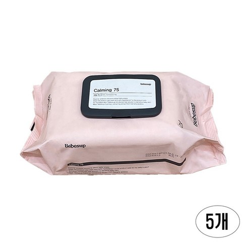 베베숲 카밍75 유아물티슈 캡형 75평량, 70매, 5개