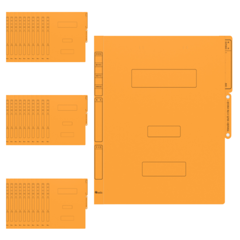 인터탑 종이 정부화일 플라스틱황화일 묶음 서류철, 1팩, PP 황화일 일반형(30개입)
