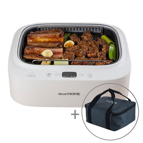 2023년 가성비 최고 디어홈 스모크린 그릴 - HJ 디어홈 스모크린 연기먹는 전기그릴 NP-2001 5종세트(케이스포함), NP-2001 블루, 5종세트 (케이스포함)