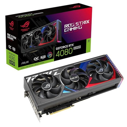 스 아수스 ASUS 지포스 GeForce RTX 4080 Super Noctua OC Edition 16GB GDDR6X 그래픽 GRAPHIC s Card PCIe 4.0 DLS, ROG Strix_RTX4080 Super|OC|Bla