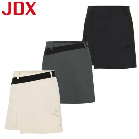 jdx여성골프웨어 - JDX 제이디엑스 23년 SUMMER 세일!! 여성 펀칭 로고 부분 플리츠 큐롯 X1PQU6771