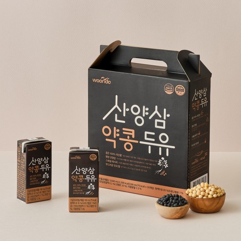 산양삼두유 190ml45개 - [본사직영]우리두 산양삼 약콩두유, 190ml, 16개