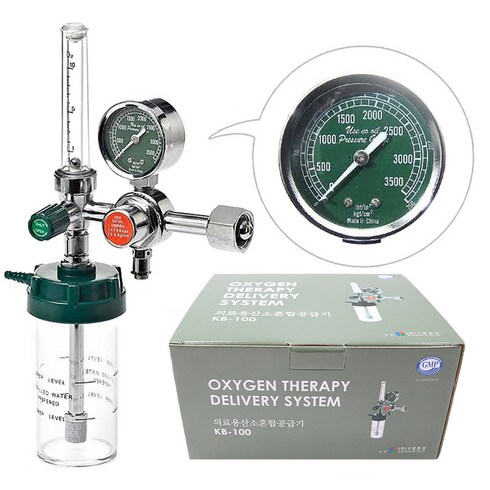 의료용 산소발생기 병원용 산소호흡기 산소공급기 산소메타 게이지 KB-100, 1개