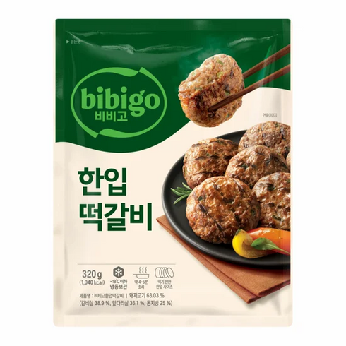 비비고떡갈비 - (냉동)[비비고]한입떡갈비, 320g, 5개