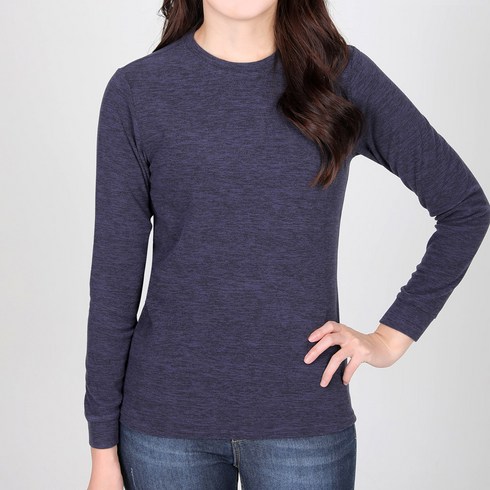 [BFL] 여성 겨울 보들보들 양기모 라운드 티셔츠_썸데이 기모 긴팔티