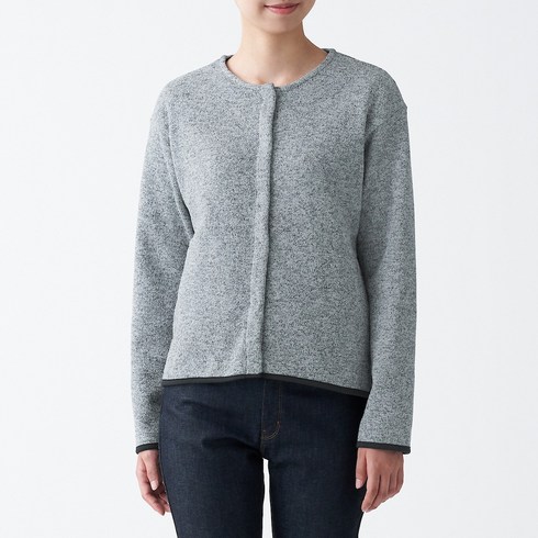 무인양품 MUJI 여성 니트 플리스 가디건 BBJ08A0A