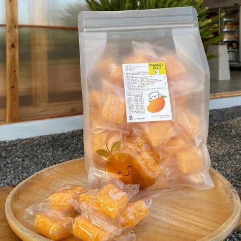 망고젤리 태국 망고퓨레젤리 마하차녹 무지개망고 생망고 젤리 망고퓨레55% 100g, 1kg