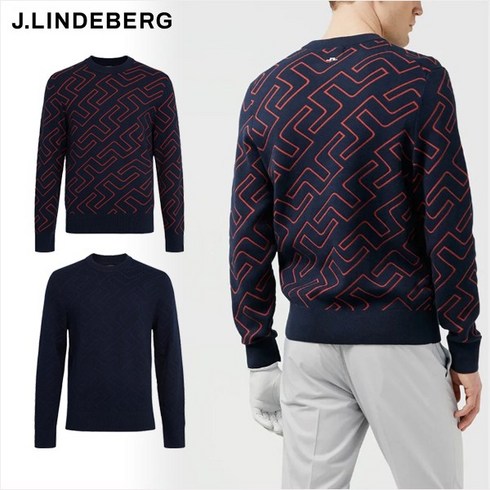 2023년 가성비 최고 제이린드버그 골프웨어 - [J.LINDEBERG] 남성 스웨터 / 제이린드버그 골프웨어 브리지 모노그램 니트셔츠 / GMKW05827 I171 O443