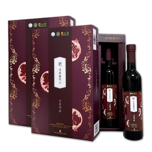 2024년 가성비 최고 고흥석류즙 - 고흥 석류원액 퀸석류플러스 (500ml x 2병) 2박스 국내산 석류 엑기스 선물세트