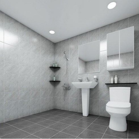 화장실리모델링 - [R바스] 스톤그레이 욕실리모델링 화장실공사 최저값 디자인 패키지, 1세트, 그레이