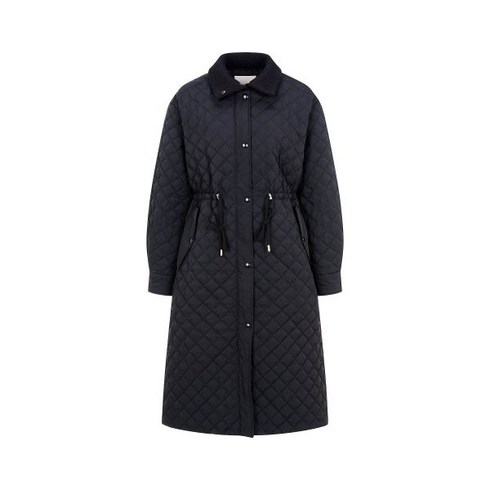 보브 여성용 리브드 카라 구스다운 퀼팅 코트 7153417005