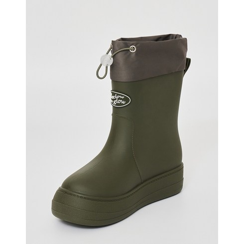 리끌로우 레인부츠 RE-RAIN SHIRRING BOOTS KHAKI