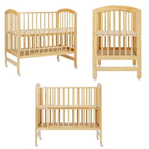 카토지 katoji 일본 정품 아기 침대 하이타입 카토지 아기 침대 하이포지션 목제, 내추럴