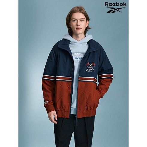 리복바람막이 - 리복 Reebok X 로맨틱크라운 남여공용 클래식 바람막이 자켓 REJU1F057N2