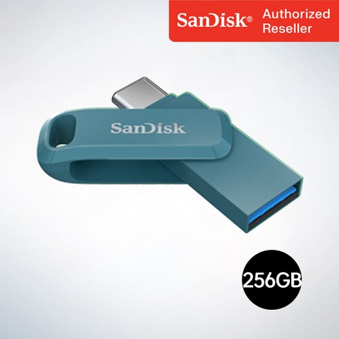 샌디스크 USB 메모리 Ultra Dual Go 울트라 듀얼 고 Type-C OTG USB 3.1 SDDDC3 256GB 나바지오블루, Navagio Blue