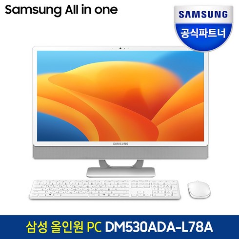 삼성전자 올인원 PC DM530ADA-L78AW (11세대 인텔 i7-1165G7 60.5cm), RAM 8GB + RAM 8GB + SSD 512GB