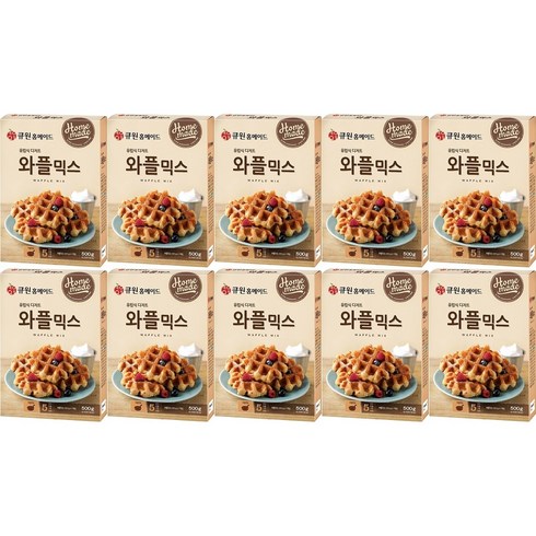 큐원 홈메이드 와플 믹스 500g x 10개, 500g x 10