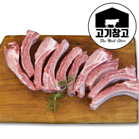 쪽갈비 - (무료배송)(총2kg)등갈비(쪽갈비용)1kg+1kg 살많은 로인립, 1kg, 1개