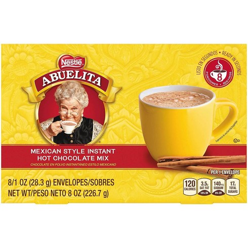 anthonbergliquorchocolate - 네슬레 아불리따 Abuelita 멕시코 스타일 인스턴트 핫 초콜릿 믹스, 227g, 8개