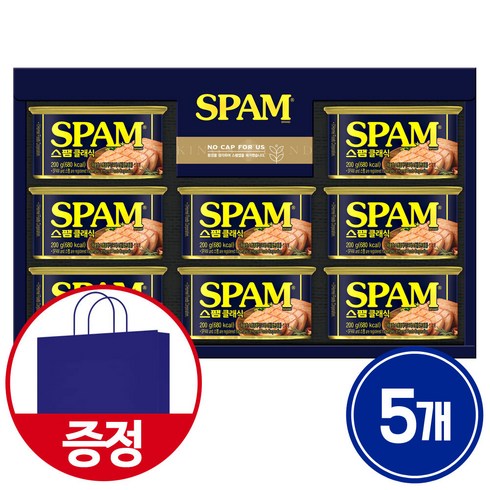 24년 설 스팸 선물세트 12호 + 쇼핑백, 5세트